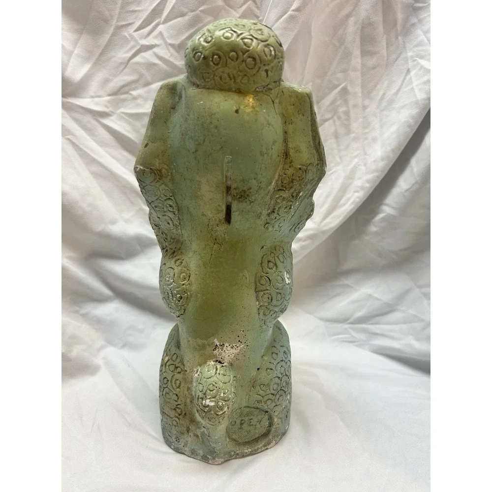 VTG  Chalkware Poodle Dog Coin Bank 1950s Carnival Prize 12